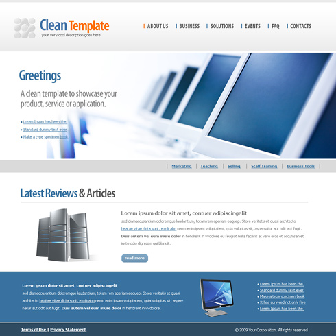 Technology Web Template 6175 Computers Technology Website